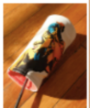 Load image into Gallery viewer, Saddle Up Barrel White Leather Golf Driver Cover
