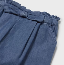 Load image into Gallery viewer, Blue Lightweight Denim Flowy Long Baby Girl Pants by Mayoral
