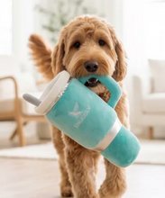 Load image into Gallery viewer, Snuggly Cup Teal Plush Dog Toy by Haute Diggity Dog
