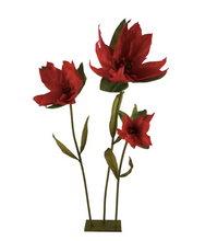 Load image into Gallery viewer, Handmade Paper Poinsettias with Stand
