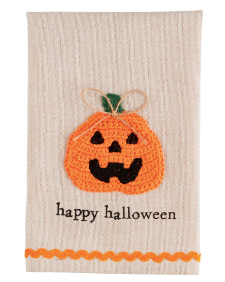 Halloween Crochet Tea Towel