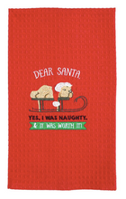 Load image into Gallery viewer, Waffle Knit Dogs Christmas Towels
