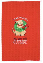 Load image into Gallery viewer, Waffle Knit Dogs Christmas Towels
