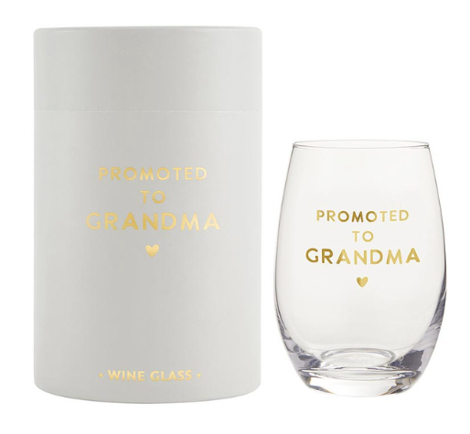 Wine Glass - Promoted To Grandma
