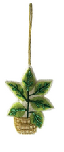 Load image into Gallery viewer, Cotton &amp; Glass Beaded Potted Plant Ornament
