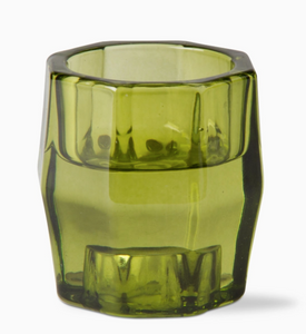 Geo Glass Reversible Taper Votive Candle Holder