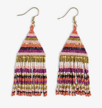 Load image into Gallery viewer, Lexie Stripe Fringe Earring
