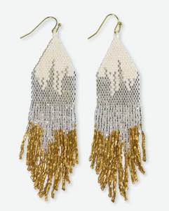 Claire Ombre Beaded Fringe Earrings