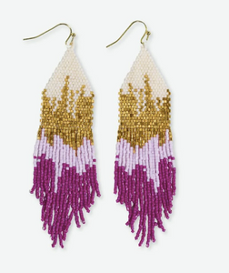 Claire Ombre Beaded Fringe Earrings