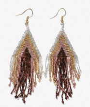 Load image into Gallery viewer, Haley Triangle Beaded Fringe Earrings
