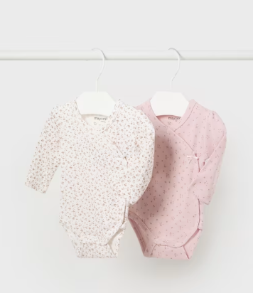 Newborn Girl Set of 2 Print Bodysuits