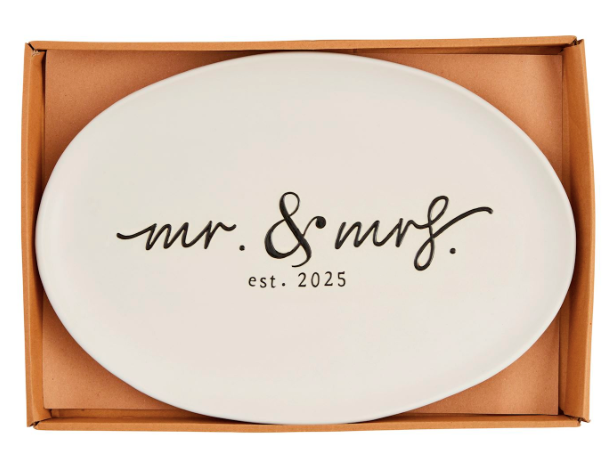 Mr & Mrs Est 2025 Platter