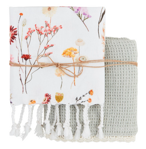 Trellis Pattern Dish Towel Set