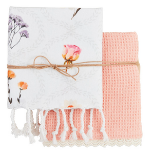 Trellis Pattern Dish Towel Set