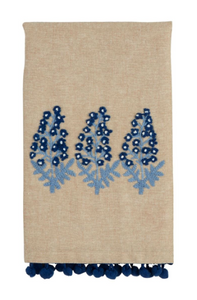 Embroidered Floral Towel