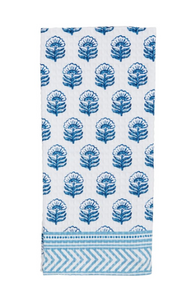 Blue Print Waffle Towels