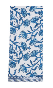 Blue Print Waffle Towels