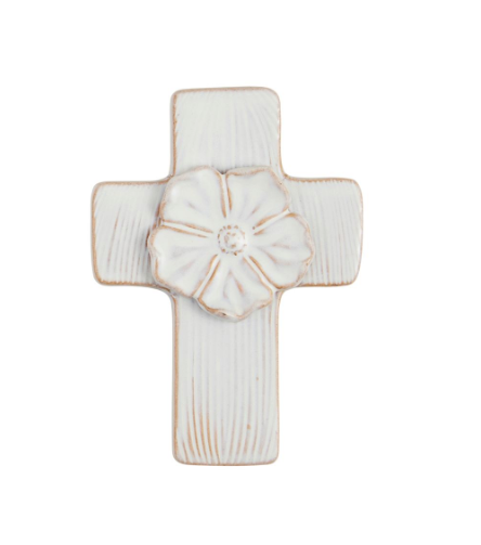 Ceramic Flower Cross