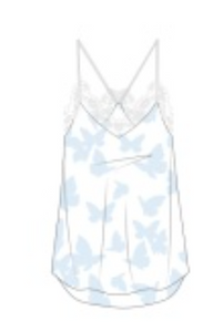 PJ Salvage Blue Butterfly Tank