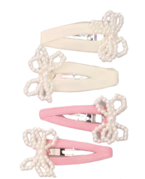 Pearl Bow Clips