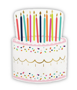 Shaped Napkins - Birthday Cake