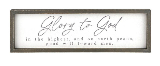 Face to Face Wood Sign - Glory to God