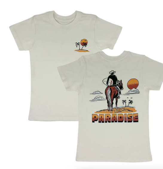 Boys White Paradise Tee