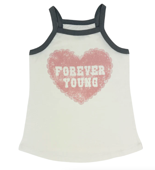 Girls Forever Young Heart Tank
