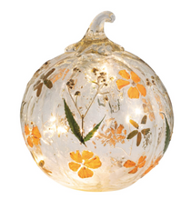 Load image into Gallery viewer, LED Floral Glass Pumpkin
