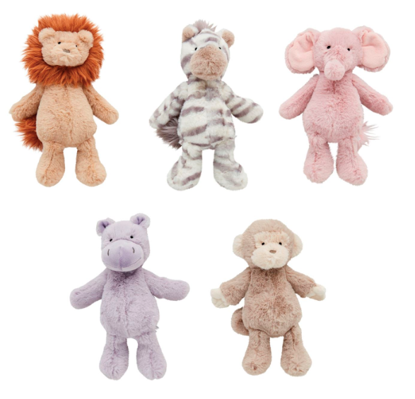 Safari Plush Rattle Pals