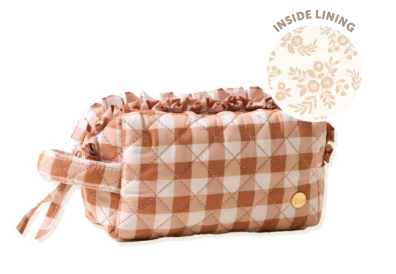 Essentials Quilted Cosmetic Pouch