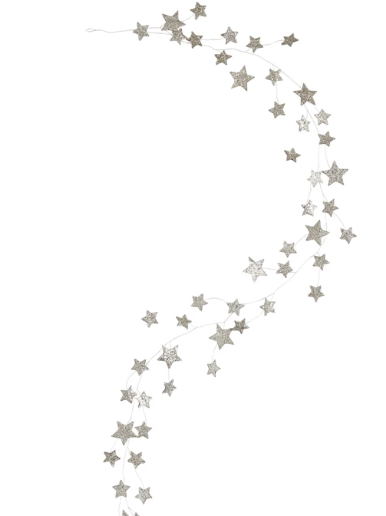 Star Shaped Garland with Glitter