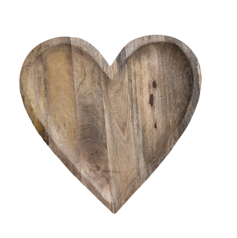 Mango Wood Heart Shaped Tray