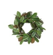Round Faux Magnolia Leaf Wreath