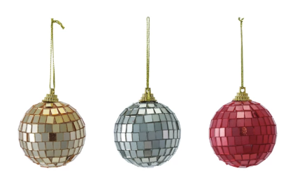 Round Foam & Mirrored Glass Mosaic Ball Ornament