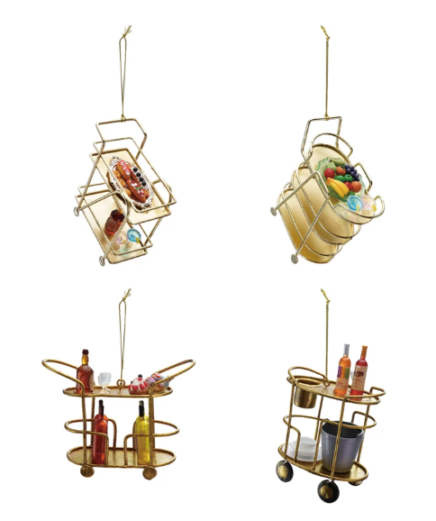 Metal Bar Cart Ornament
