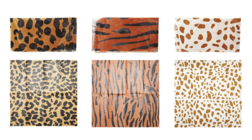 Paper Napkins with Animal Print Pattern