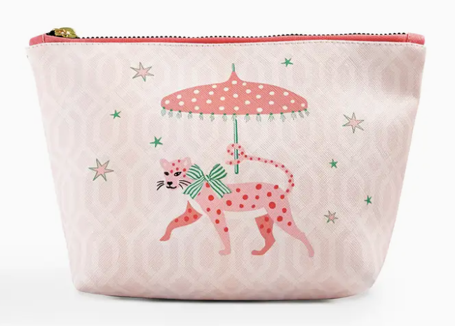 Leopard On Parade Cosmetic Clutch Pouch
