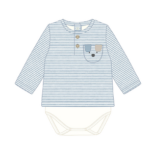 Blue Stripe Puppy Onesie