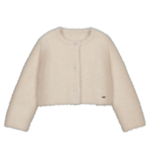 Cream Fuzzy Cardigan