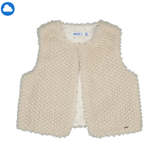 Cream Fuzzy Vest