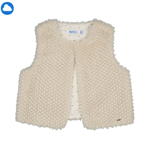 Cream Fuzzy Vest