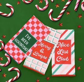 Pom Pom Holiday Tea Towels