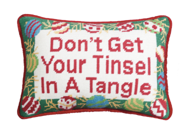 Don't Get Your Tinsel In A Tangle Pillow