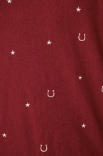 Load image into Gallery viewer, Hold Your Horses Horseshoe Embroidered Fleece Top
