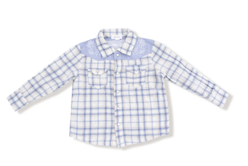 Angel Dear Long Sleeve Western Pearl Snap Shirt