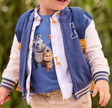 Load image into Gallery viewer, Safari Animals Baby Button Linen Dress Shirt
