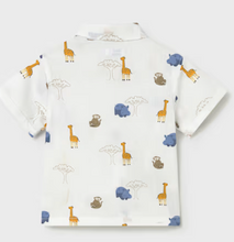Load image into Gallery viewer, Safari Animals Baby Button Linen Dress Shirt
