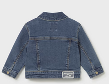 Load image into Gallery viewer, Toddler Denim Jacket with White Lace
