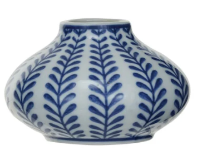 Load image into Gallery viewer, Royal Blue Hand-Stamped Stoneware Bud Vases
